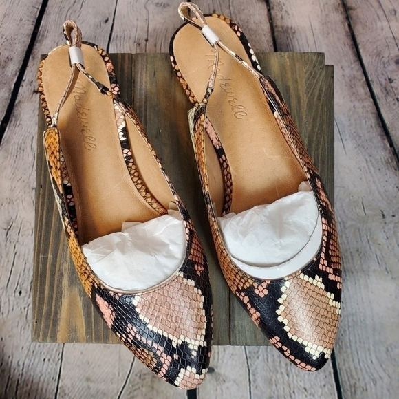 MADEWELL Margo Leather Slingback Flat sz. 6 NIB - Picture 7 of 12
